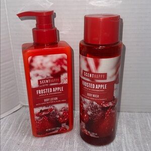 Body Lotion and wash frosted Apple apple & cranberry scented 13oz